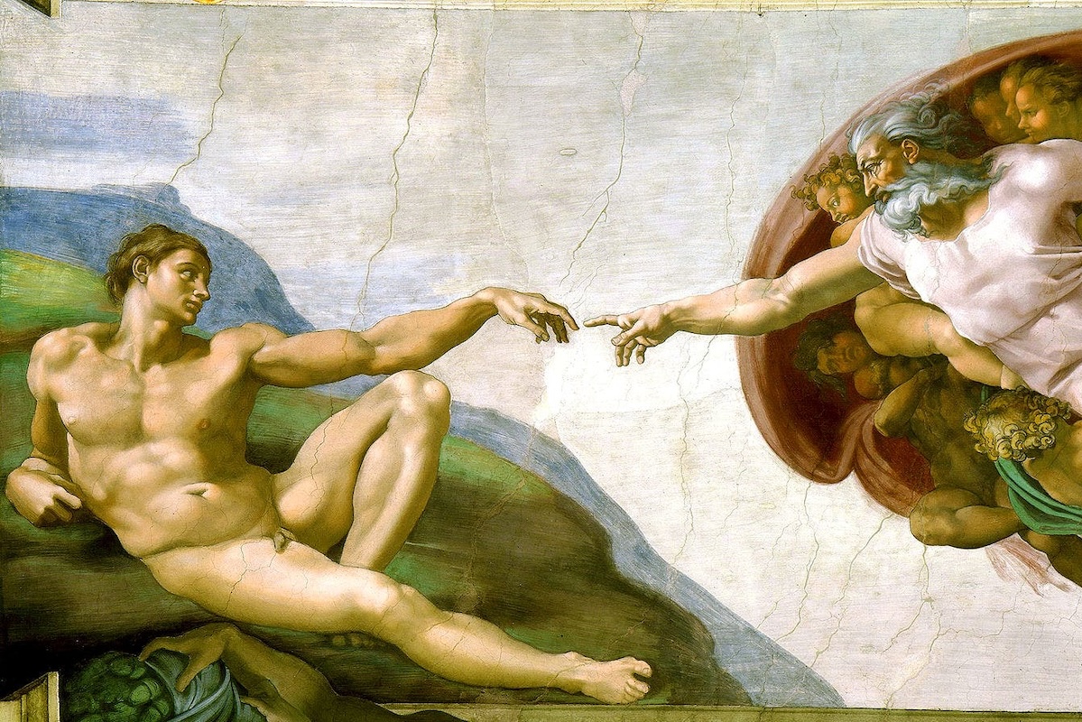The Creation of Adam in the Sistine Chapel at the Vatican